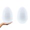 Set of 2 White Giant Fillable Plastic Easter Eggs Jumbo Large Size 10 Inches